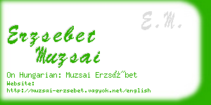 erzsebet muzsai business card